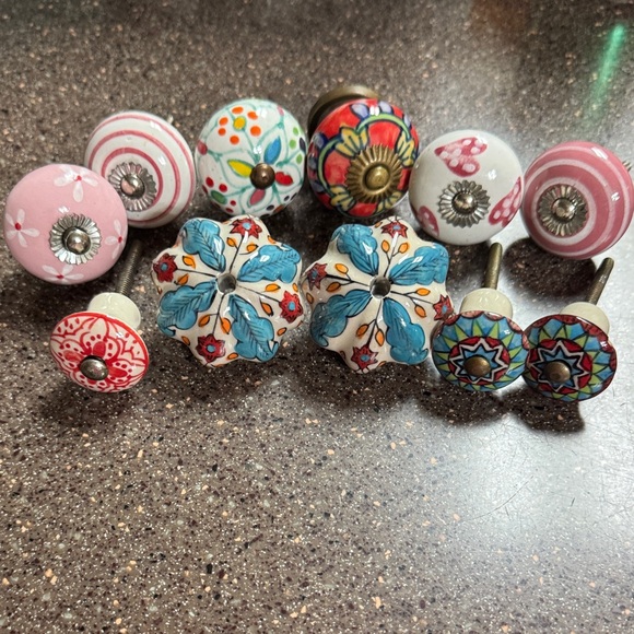 11 Colorful Ceramic Drawer Knobs Set - Picture 6 of 12